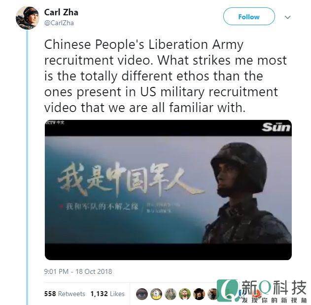 中国军宣视频在推特上火了 美国人：我想加入解放军