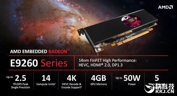 AMD宣布北极星嵌入式显卡E9260/E9550：功耗惊人