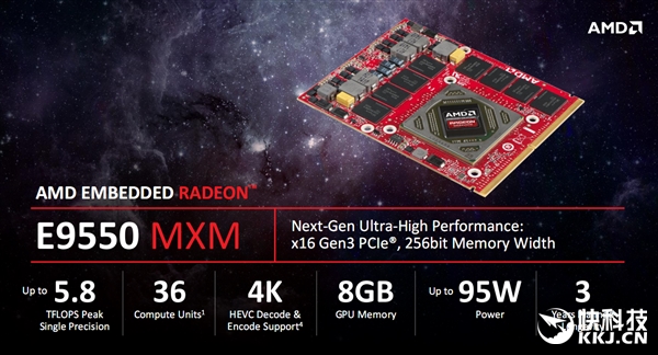 AMD宣布北极星嵌入式显卡E9260/E9550：功耗惊人